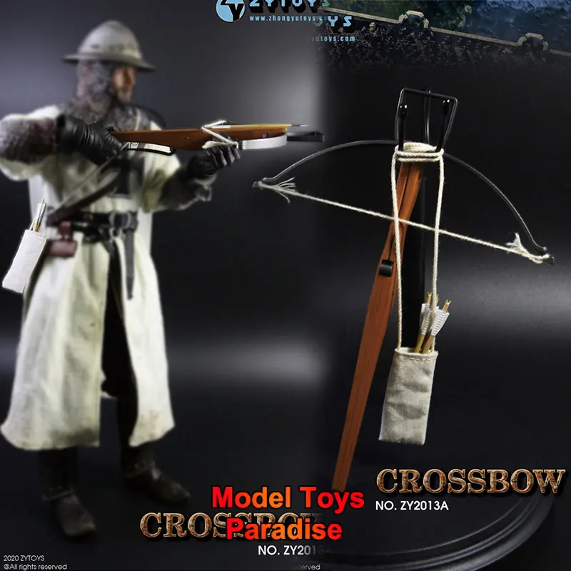 

ZYTOYS ZY2013 1/6 Scale Soldier Middle Ages Ancient Rome Longbow Crossbow Arrow Set Toys Accessories Fit 12inch Action Figure