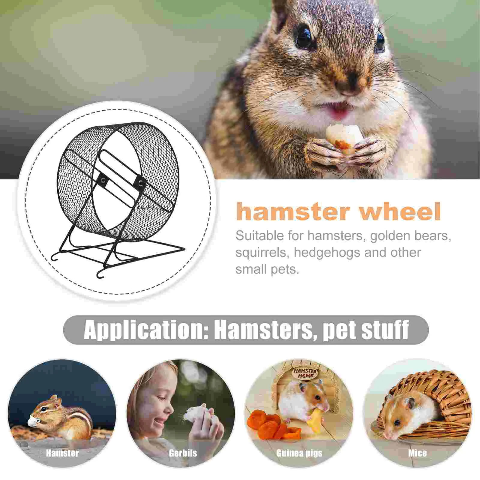 Hamster Running Wheel Toy Funny Rat Iron Quiet Silent Small Pet Exercise Plaything Crab Babies