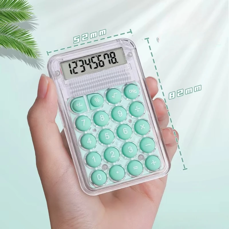 آلة حاسبة صامتة لطيفة نسخة صغيرة للتعلم آلة حاسبة صغيرة محمولة مساعدة العودة إلى اللوازم المدرسية للطلاب/التمويل
