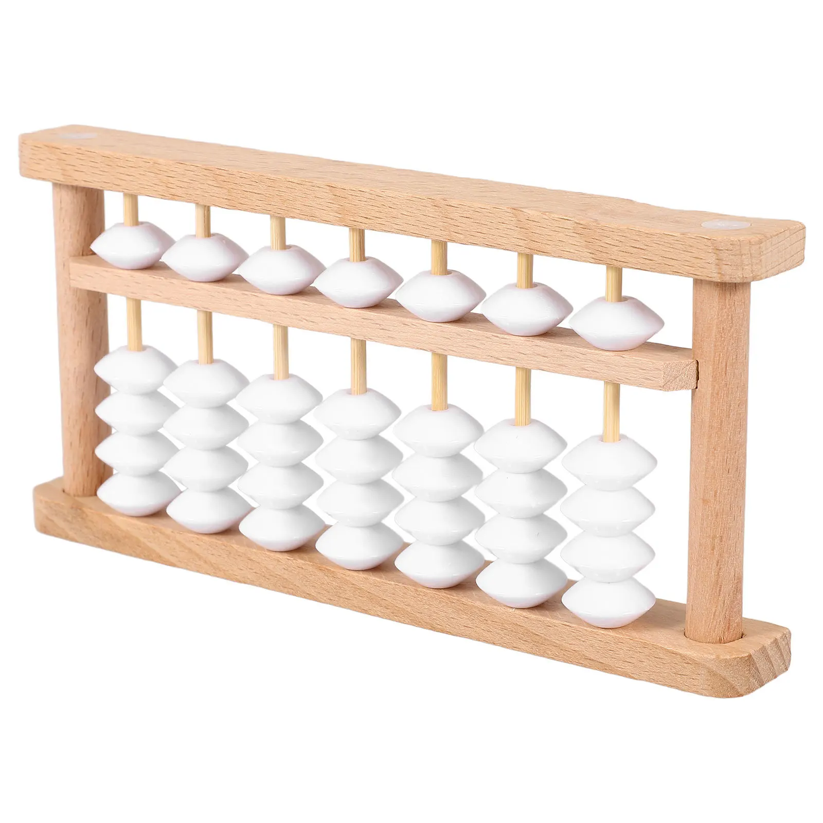 

1 Set Diy Wooden Abacus 7 Column Portable Small Arithmetic Tool Kids Math Learning Educational For School Home Practice Beads