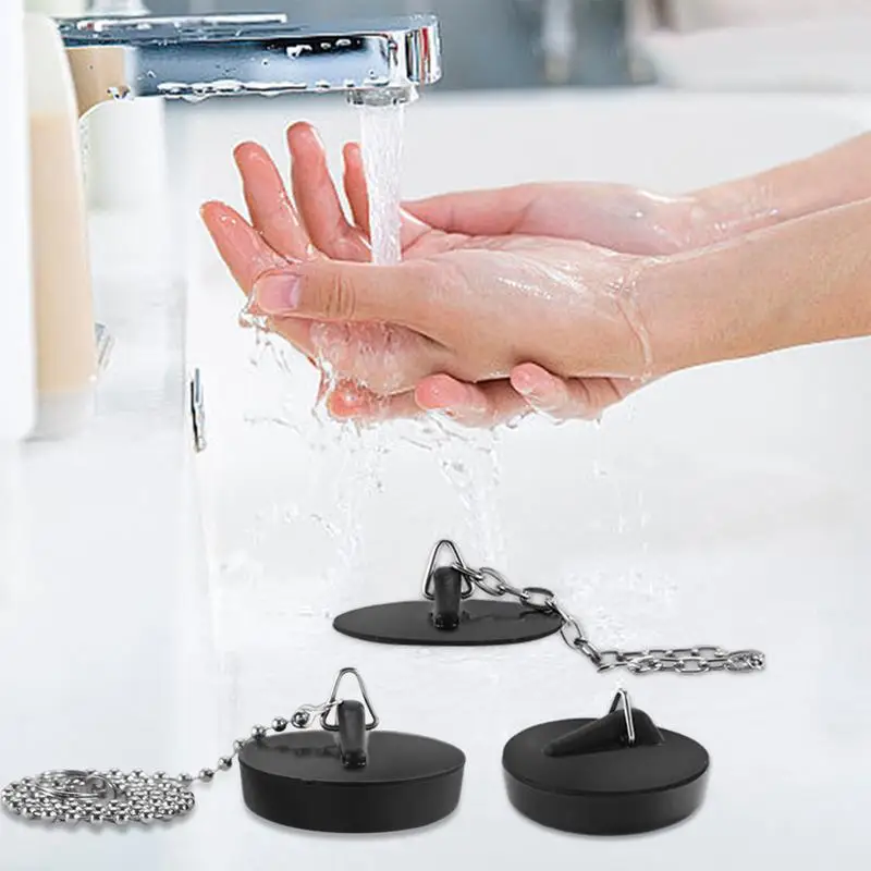 Bath Sink Plugs Multipurpose Leak-Proof Sink Plug Household Heat-Proof Bath Plug Portable Sink Plug For Bathroom Drains Bathtubs