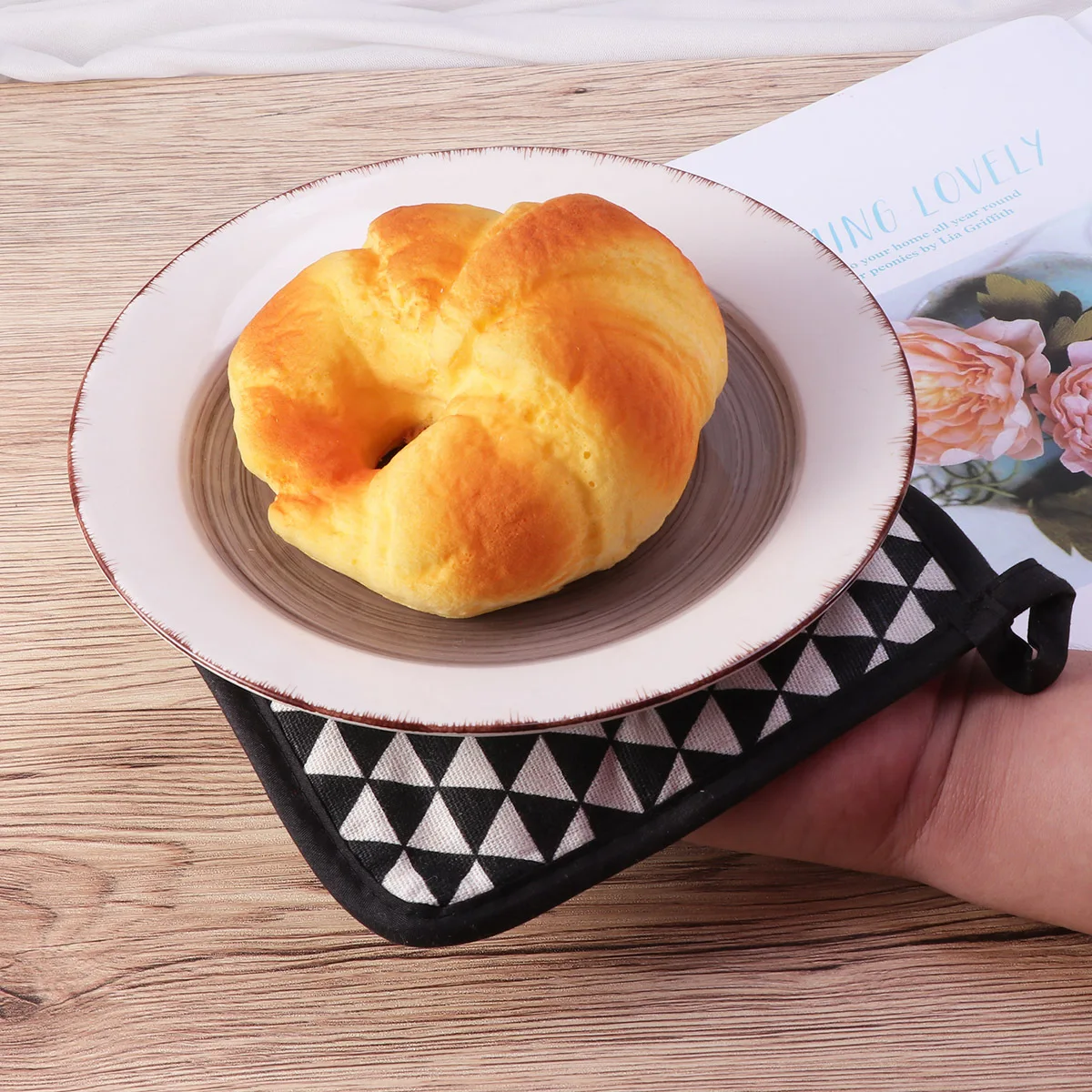 3pcs Cotton Linen Thickened Heat Resistant Pot Holder Placemat For Kitchen Oven Microwave Cup Table Insulation Pad Triangle