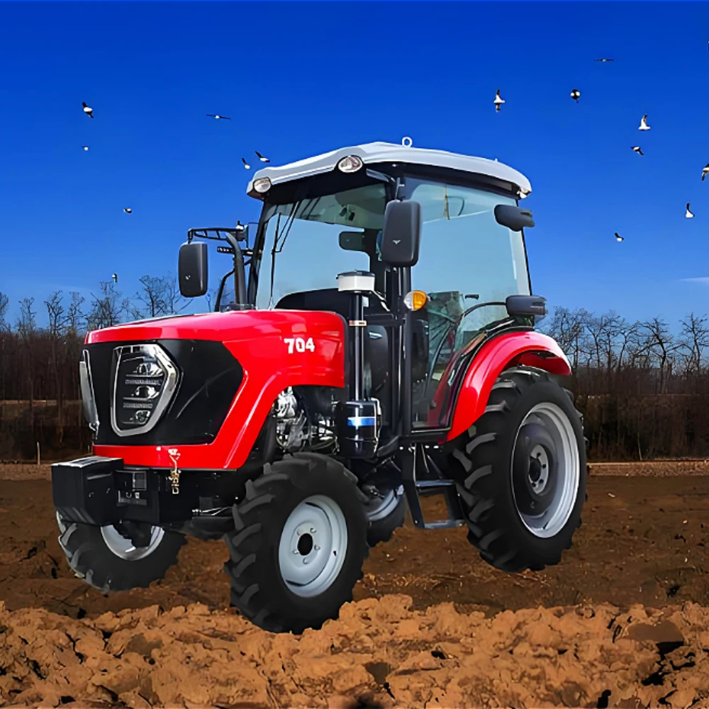China factory sells 4Wd70Hp small agricultural tractor with quality assurance, time-saving and labor-saving, with cockpit