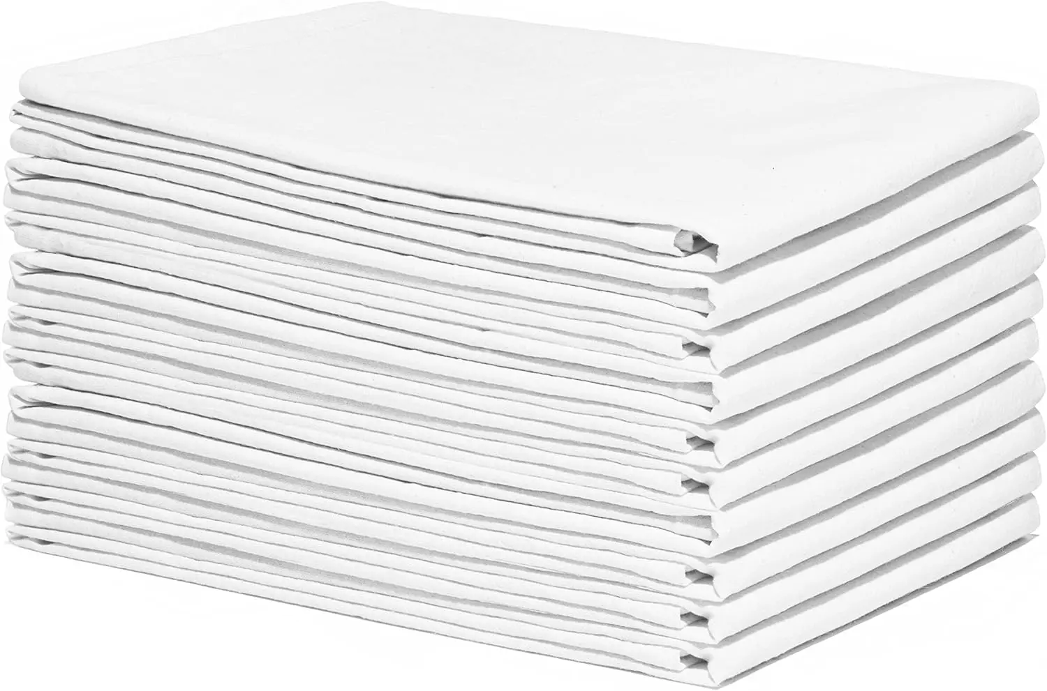 

Organic Cotton White Dish Towels, 10 Pack Quick Drying Kitchen Towels, Lint-Free Extra Large Absorbent Tea Towels 27x27