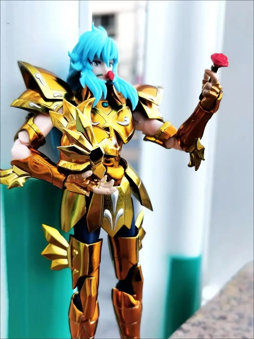 Mc modelo saint seiya pano mito ex peixes afrodite 24k/ouro cavaleiros do zodíaco anime figura de ação brinquedos coleção presentes