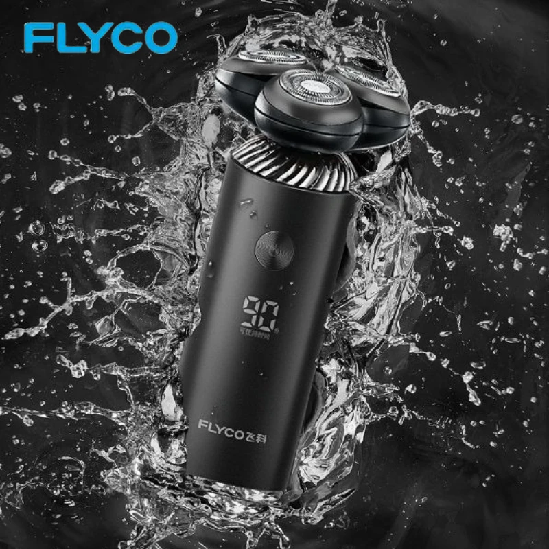 Flyco FS966 Electric Shaver for Men High Power Fast Charging Smart LED Screen Fast Charging New Portable Razor Floating Veneer