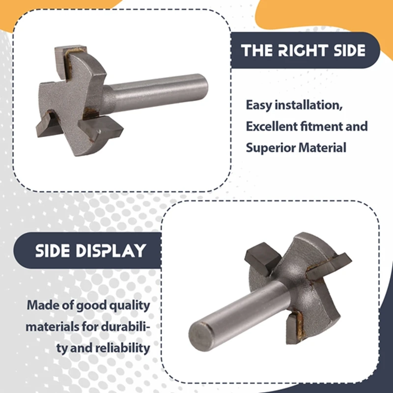AC88-CNC Spoilboard Surfacing Milling Cutter Router Bit 1/4 Inch Shank Carbide Tipped Engraving Carving Cutting Tools
