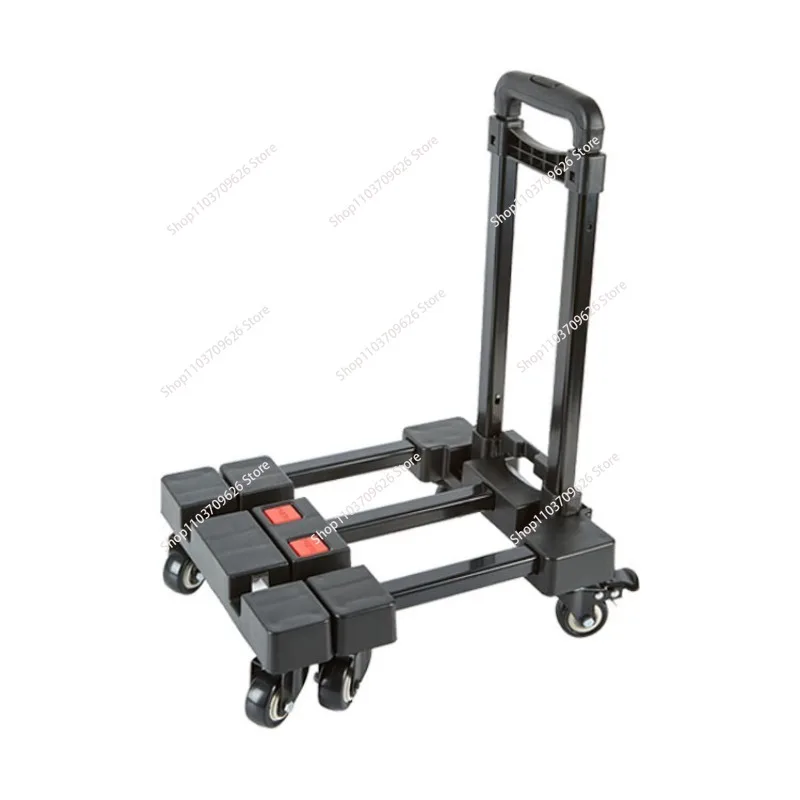 

Portable Load Six-Wheel Foldable Luggage Trolley Furniture Handling Universal Wheel Lever Car Cart