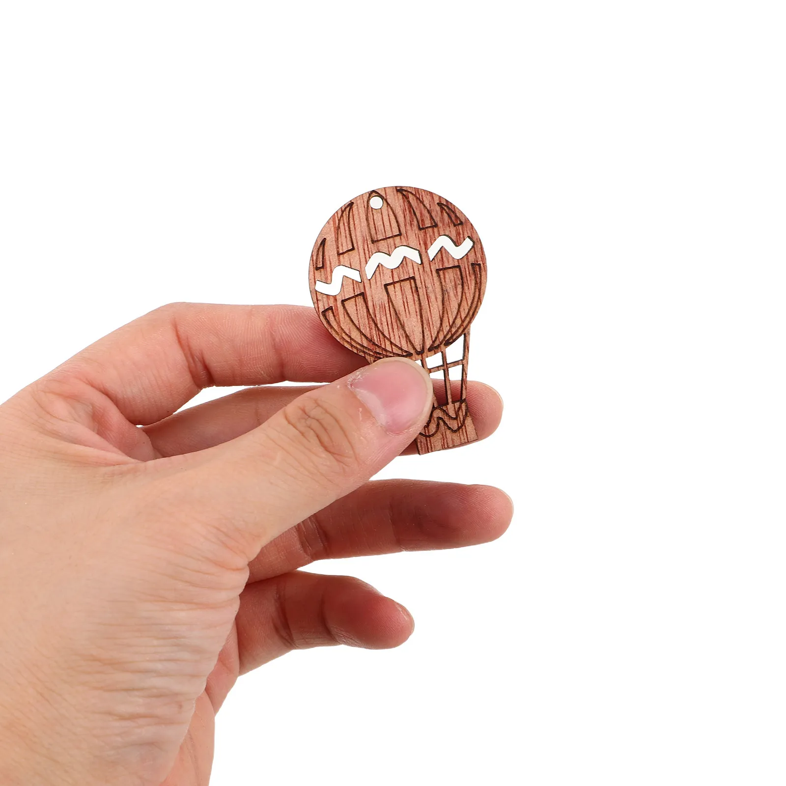 

20Pcs Wooden Hot Air Balloon Cutouts Natural Unfinished Craft Ornaments Smooth Edges for DIY Jewelry Decor Party