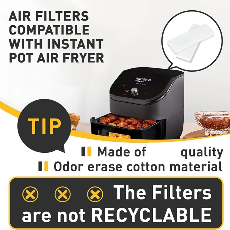 Filtres de remplacement pour friteuse à Air, 18 pièces, compatibles avec la friteuse à Air Vortex Plus 6QT, accessoires