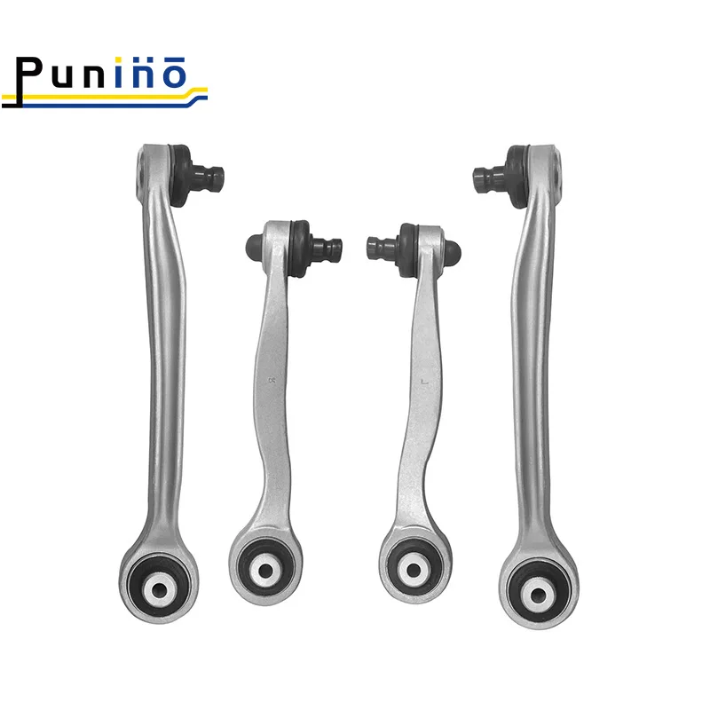 Punino Front Upper Control Arm with Ball Joint Suspension 4pcs Set for Audi A6 C6 2002 2003 2004 2005 2006 2007 2008 - 2019