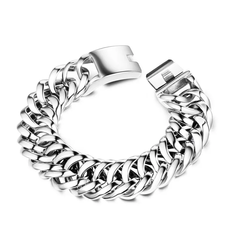 

Popular Titanium Steel Bracelet, Men's Domineering Wide Version Casting Bracelet, Trendy Men's Accessories CE028