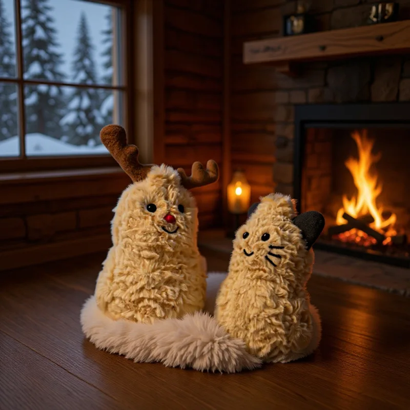 Jelly JC Cat Peanut Series Plush Stuffed Doll Cute Cat Deer Peanut Soft Cartoon Chidren Trendy Toy Girl Bag Charm Festive Gifts