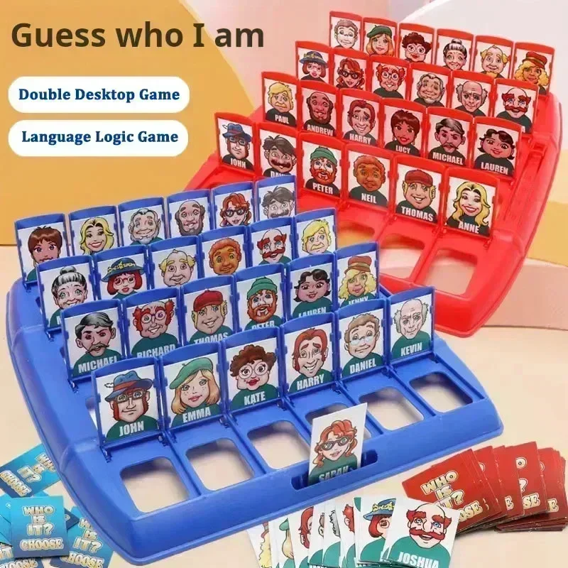 Guess Who I Am Board Game Parent-child Interaction Toy Logical Reasoning CHILDREN\'S Puzzle Guess Me You Character Chessboard