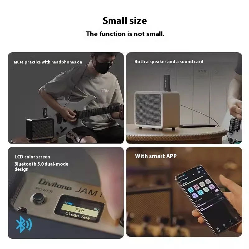Divitone المتكلم بلوتوث صوت مختلف الغيتار الكهربائي باس المتكلم ممارسة إنشاء مكبر صوت خاص تخصيص المنزل في الهواء الطلق
