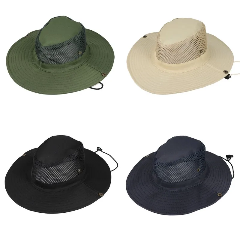 Summer Enlarged Brim Sun Protection Anti-UV Bucket Hat Outdoor Hats Quick-dry Net Mesh Sunshade Foldable Breathable Bennet Cap