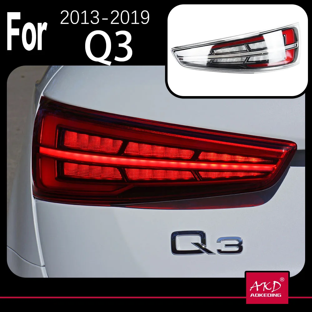 

AKD Car Model for Audi Q3 Tail Light 2013-2019 update New Q3 LED Tail Lamp LED Stop DRL Rear Lamp Dynamic Turn Signal Reverse