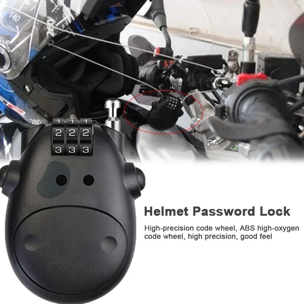 

Motorcycle Helmet Password Lock Telescopic Wire Rope Steel Cable 3-Digit Code Lock Anti-theft Safety Lock Bicycle Suitcase Wheel