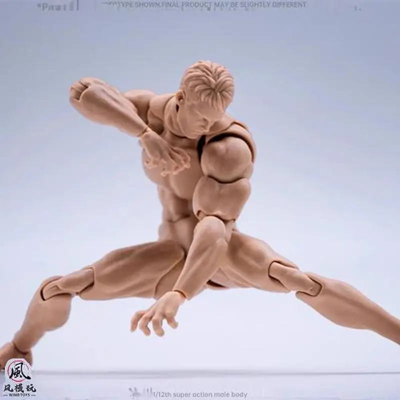 16cm Wind Toys Fmw001 Super Flexible Muscle Body Poseable Figure With Replacement Hands For Model Customization Projects Toy