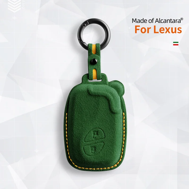 Car Remote Key Case Cover Shell For Lexus 2011 2012 2013 2014 2015 CT200h 2 Buttons Alcantara Suede Keychain Accessories