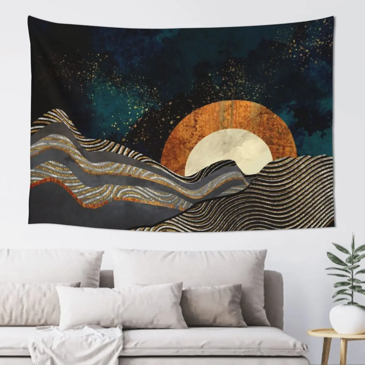 

Gold & Silver Fields Tapestry Room Decorations Aesthetics Luxury Living Room Decoration House Decorations Tapestry