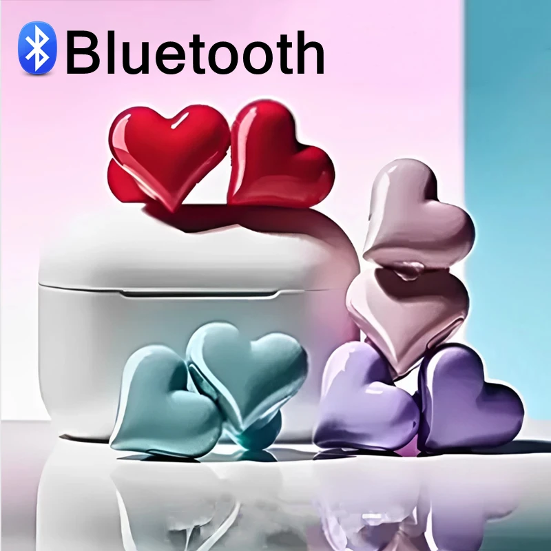 Bluetooth 5.0 Bilaterale Schattige Hart Headset Oortelefoon In-Ear Hifi Muziek Oordopjes Voor Iphone Mi Universele Japan Draadloze Headset