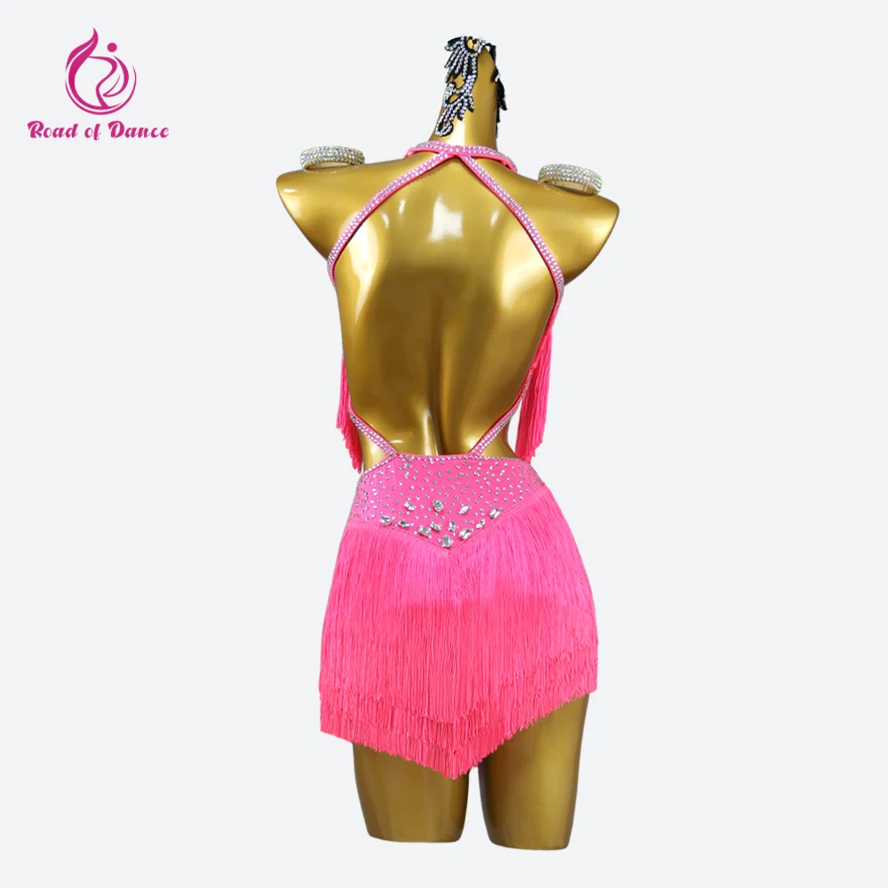 

Latin Dance Clothes Stage Dress Women Competition Sexy Kid Fringe Costume Girls Parties New Cabaret Prom Suit Practice Dancewear