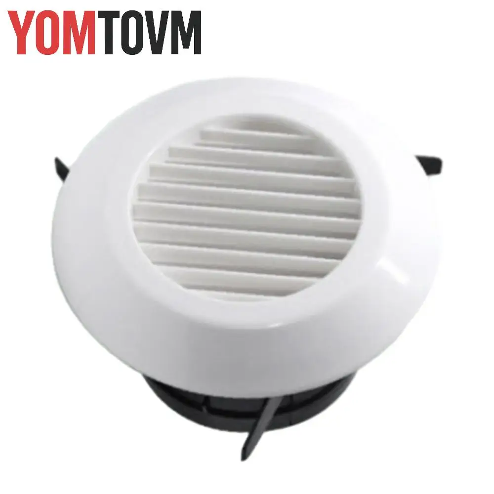 

75MM Straight Louver Type Air Vent RV Exterior Ventilation Outlet ABS Plastic for Camper Van Caravan Modification Parts