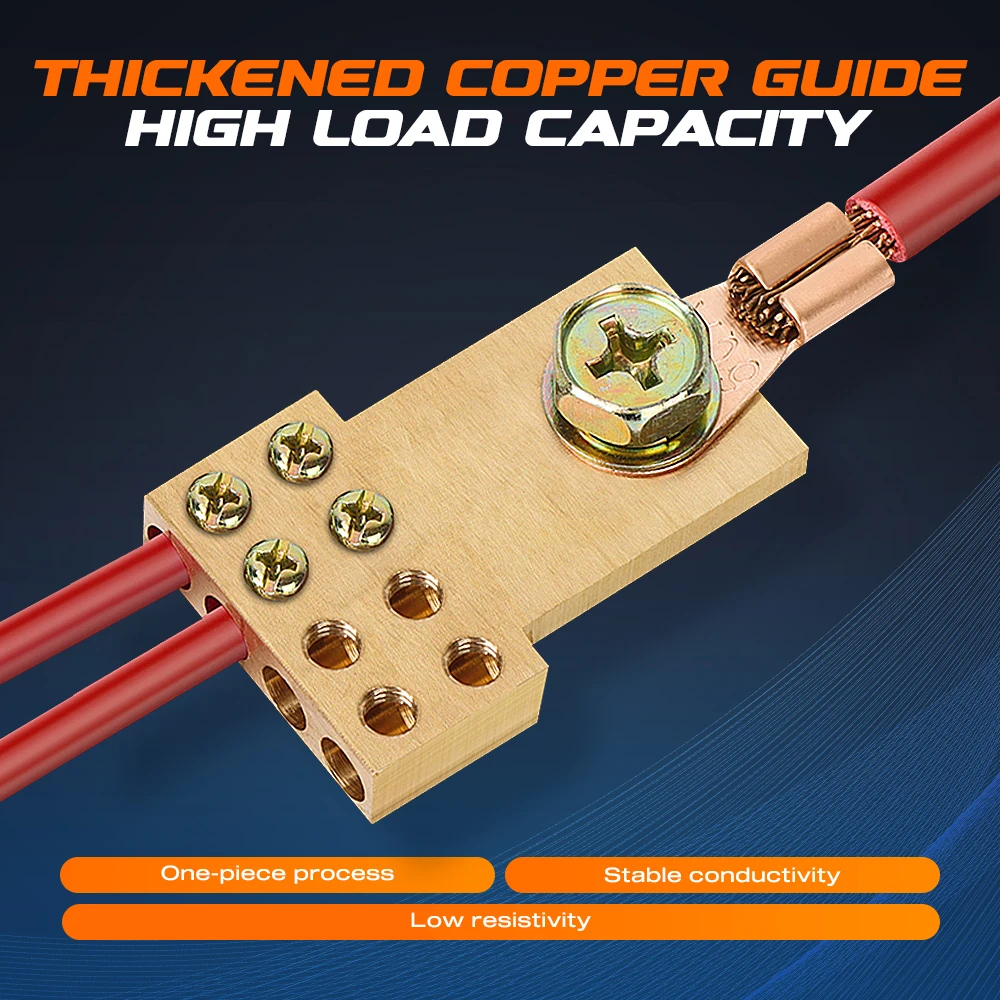 1 Piece Fj6 Three Phase Electrical Junction Box - 3 IN 6/9/12 Ports, Brass Terminal Block, Suitable for Household Distribution view 5