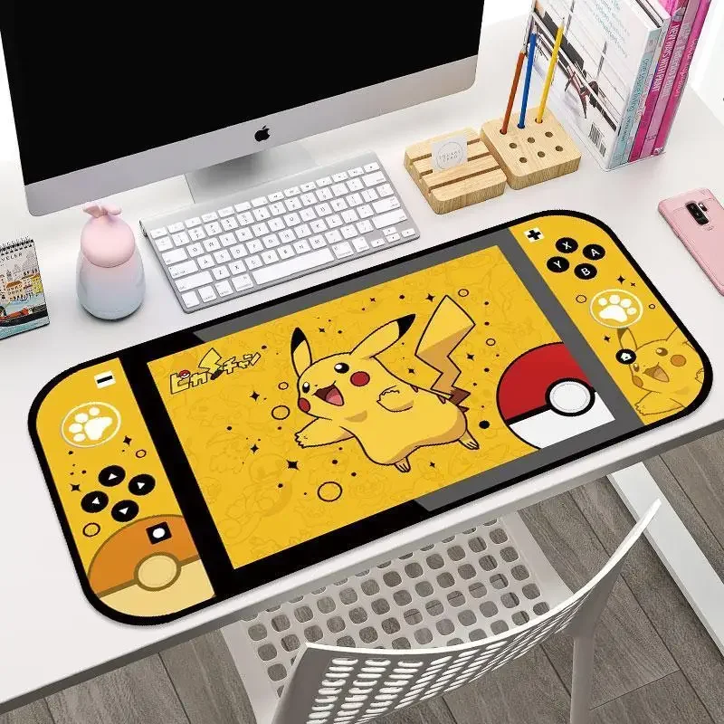 Cartoon Pikachu Pokemon Theme Mouse Pads Anime Large Size Mousepad Gaming Computer Keyboard Mouse Pad Creative Non-slip Desk Mat #2