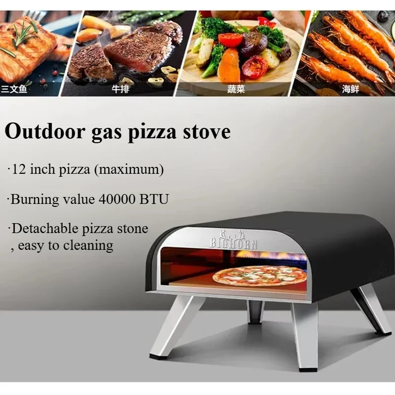 Liquefied Gas Pizza Oven Outdoor Portable Barbecue Pizza Oven for Home Use Kitchen Accessories Hornos De Sobremesa Forno Pizza