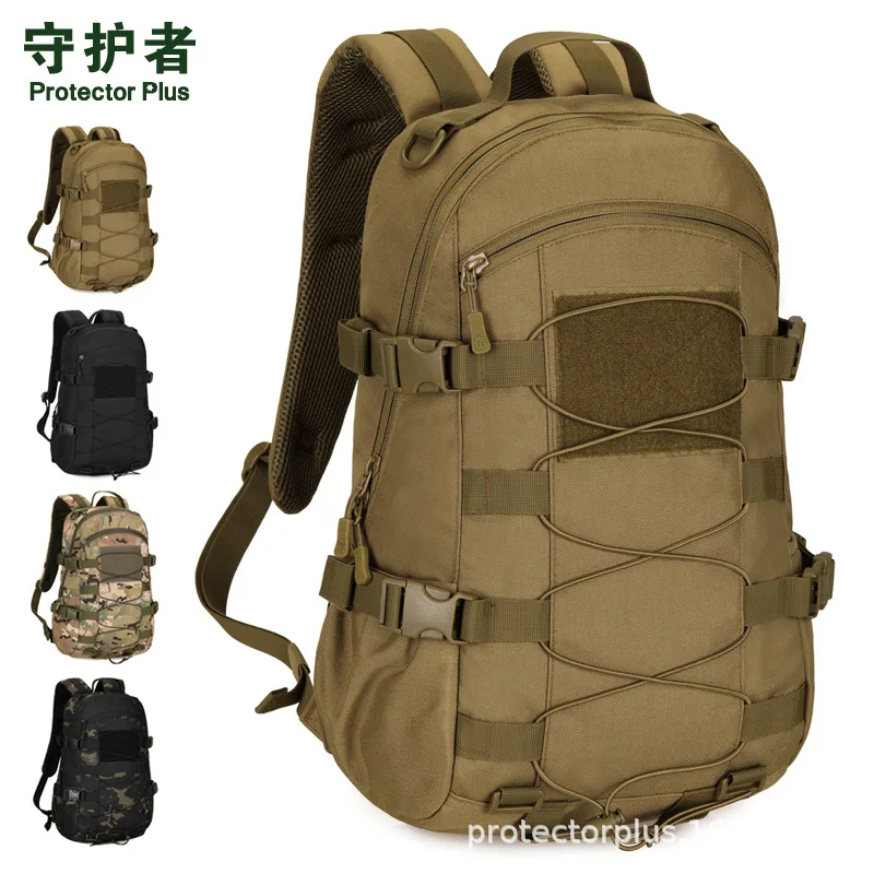 Mochila de Nylon Impermeável para Estudantes, 25L Molle Field Bag, 1000D, Wearproof, Outdoor, Ciclismo, Esportes, Caminhada, Mochilas escolares