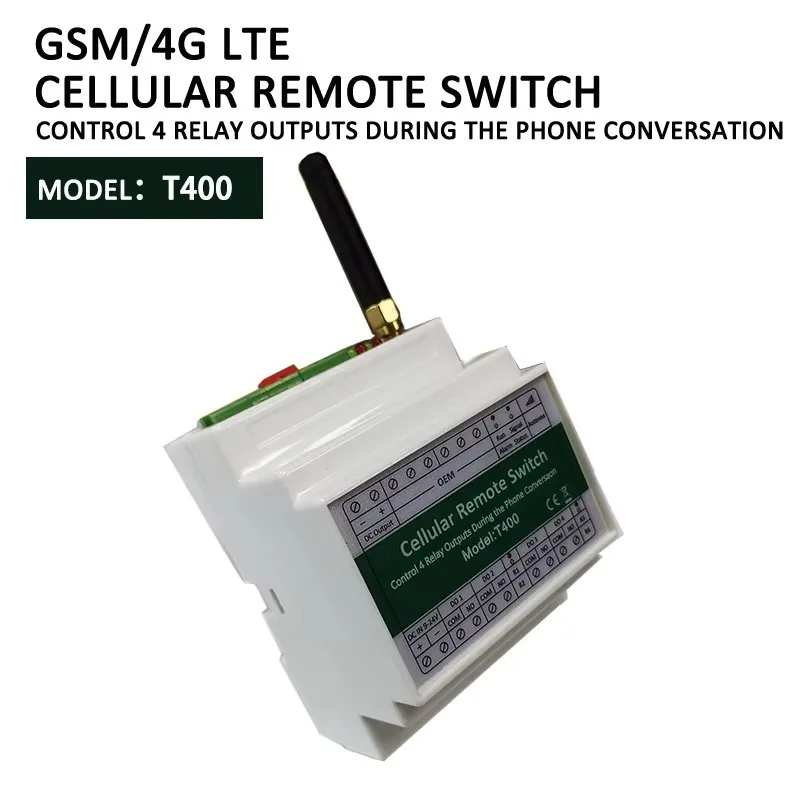Newest Design 2G/4G RTU400 Remote GSM Gate Opener 4 Relays Remote Switch Relay Controller