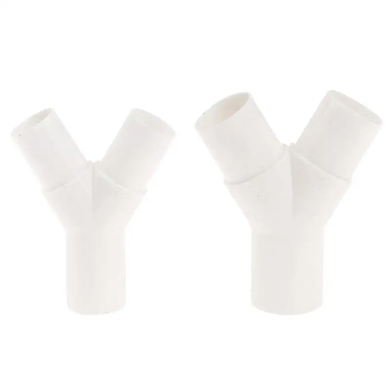 1Pc PVC Plastic Y Type Tee Y Tee Fork Water Pipe Drip Box Joint 16mm 20mm