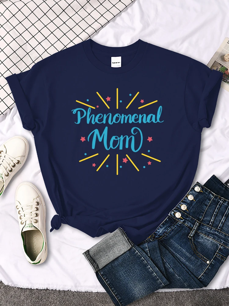 The Phenomenal Great Mom T-Shirts Comfortable Essential Tee Shirt Fashion Comfortable Tshirt Round Neck Breathable Women Tee Top