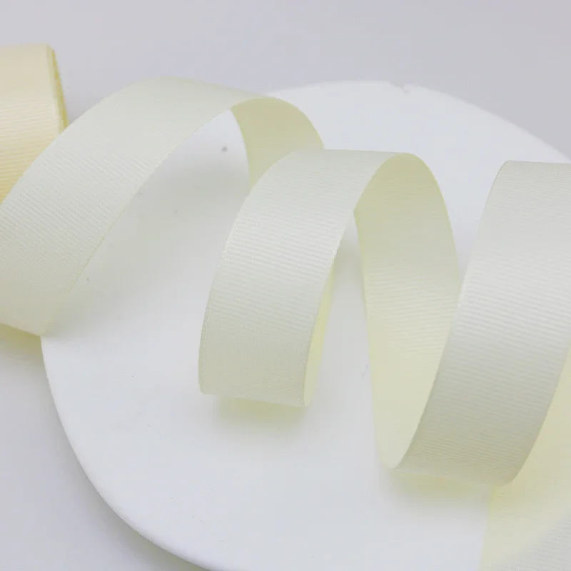 (10 Meters/lot) Beige Grosgrain Ribbon Handmade Gift Wrap Christmas Decorations Ribbons Decoration Party Wholesale(12/25/40mm)