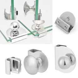 New Glass Door Showcase Cabinet Drawer Pull Knob No Drilling Steel Glass Door Handle/Clamp/Clips For Office Furniture Hardware