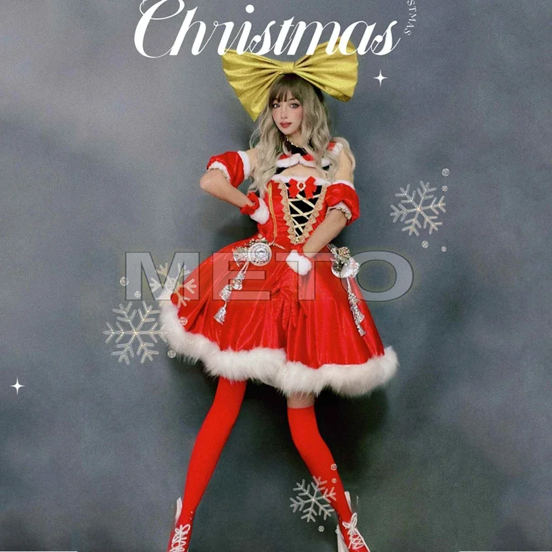 Bar discothèque fête Ds Jazz danse vêtements robes de noël femmes Gogo danse Costume Festival tenue scène spectacle porter XS7465
