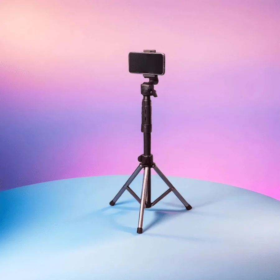 

Adjustable Phone and Camera Tripod Stand with Remote Portable and Sturdy 64'' Tripod for Smartphones and Cameras Perfect for Vi