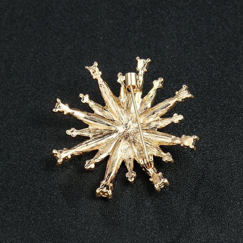 Factory Directly Rhinestones Starburst Brooch Pins