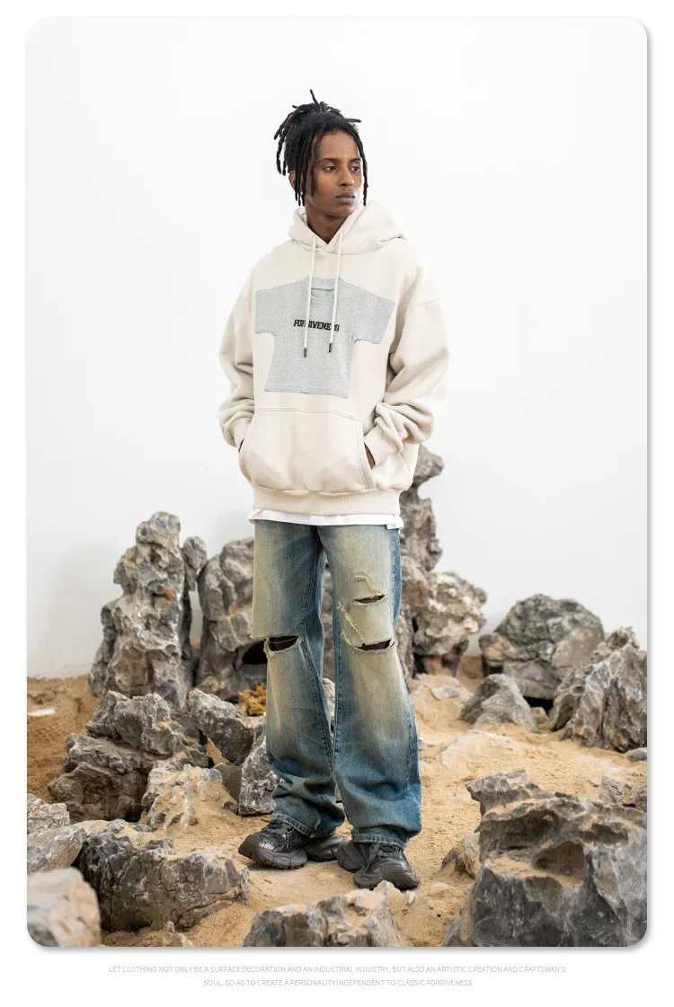 

2024 autumn new American retro fun high-quality sports hoodie casual trend male and female couples casual hoodie
