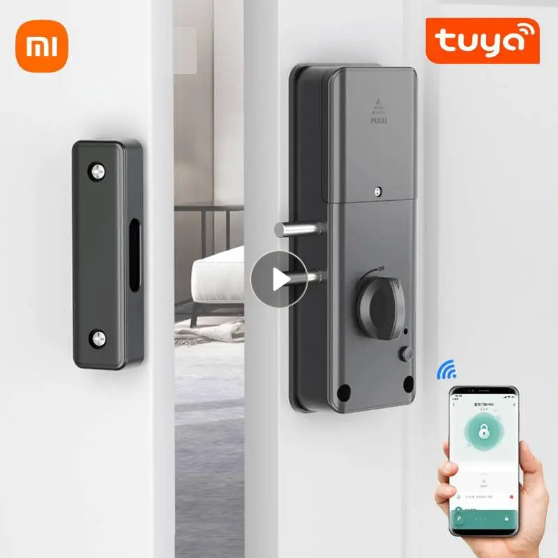 

Xiaomi Smart Tuya App IC Card Lock For Wooden Door Bluetooth Lock Electronic Door Lock No Drill Indoor Concealed Installation