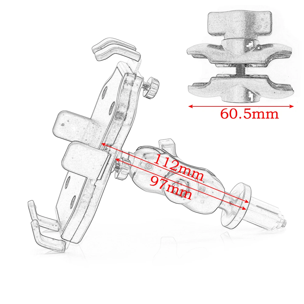 Phone Holder For HONDA F5 CBR650F VFR1200 BMW S1000RR HP4 2010 14 15 Yamaha R1 R6 Motorcycle Frame Bracket Support Stand view 6