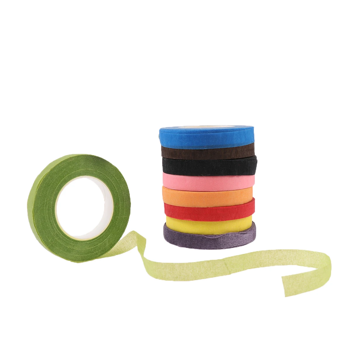 

15 Rolls Colorful Flower Tape for DIY Craft Floral Arrangement Artificial Green Stem Wrap Gift Packaging Scrapbooking