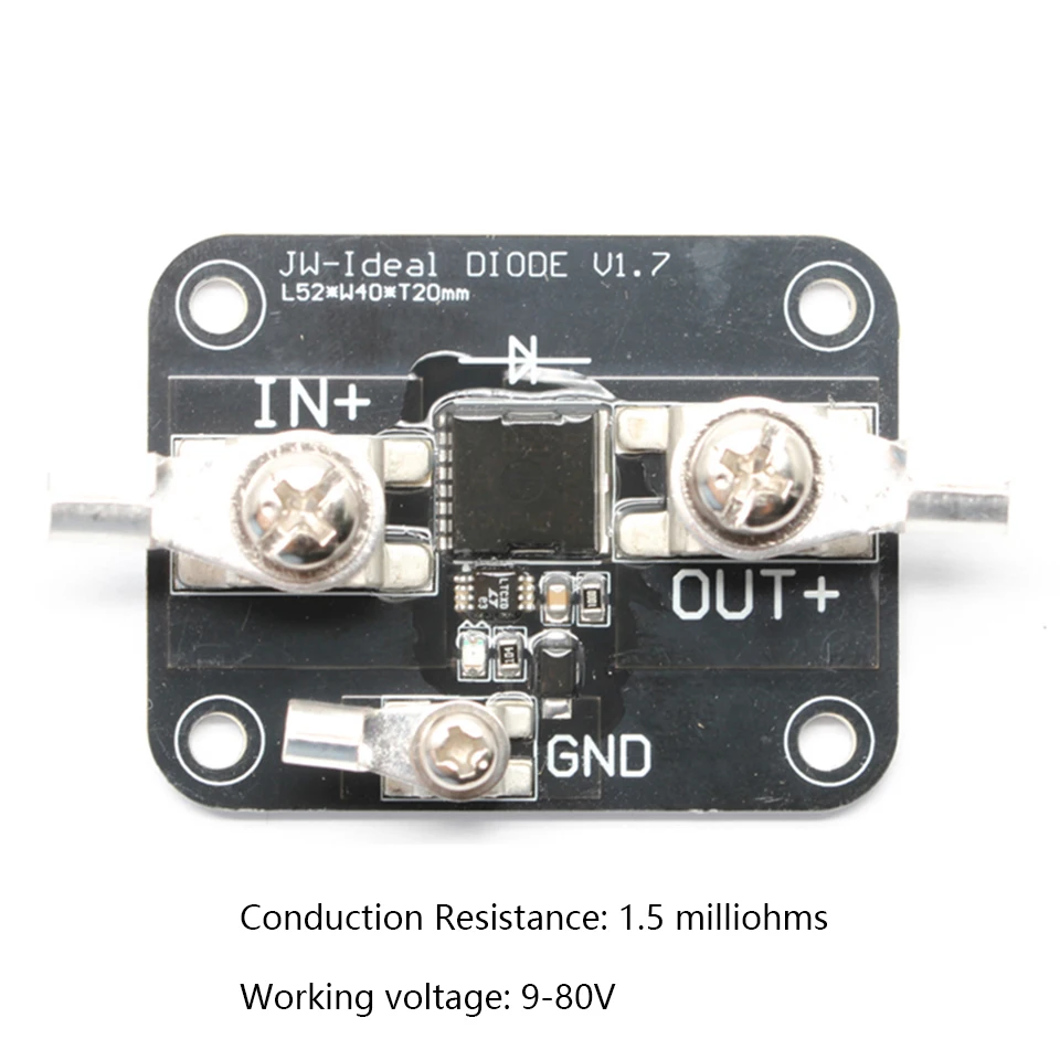 9-80V 50A Ideal Diode Controller Module Solar Battery System Anti-backflow Anti-reverse Charging Anti-Reverse Current Protection