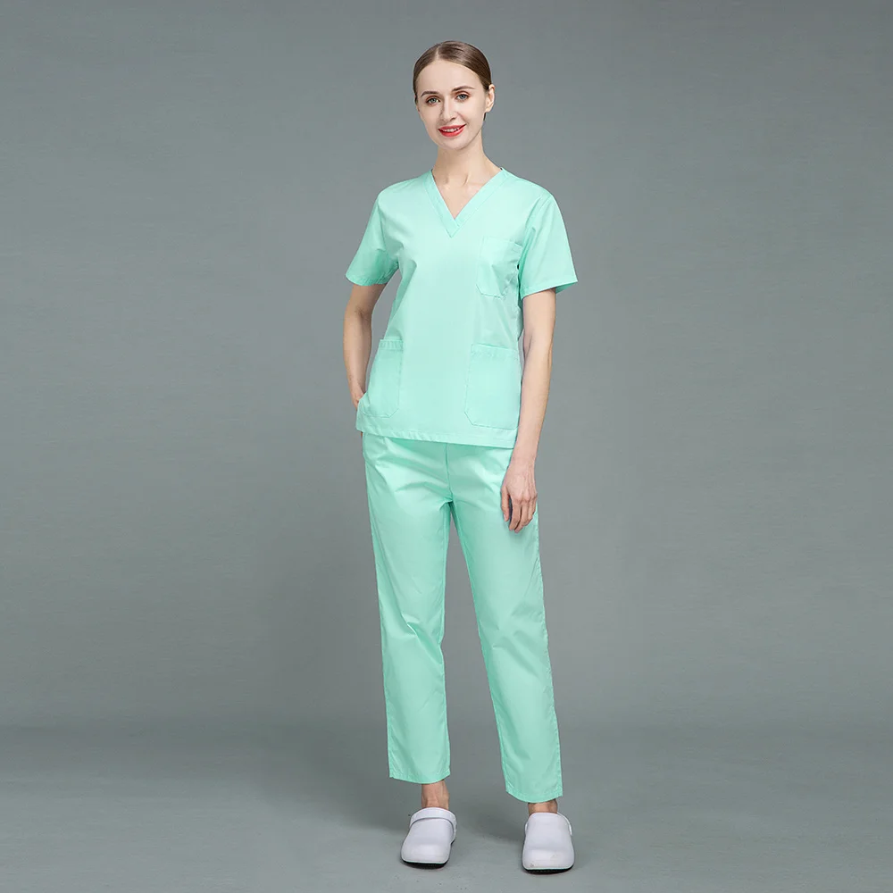 Uniforme de Spa à manches courtes, salopette unisexe, uniformes médicaux chirurgicaux, accessoires d'infirmière, vêtements de travail de dentiste, combinaisons de gommage pour femmes