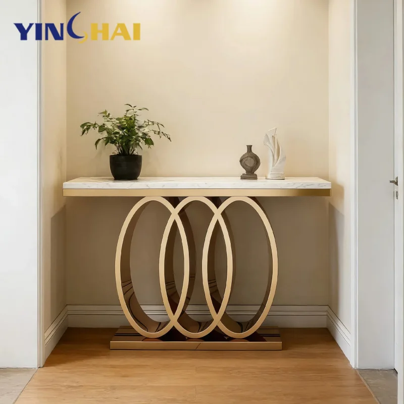 custom.Factory Direct High Quality Circle Console Table Modern Entryway Hallway Living Room Dining Multi-functional Furniture Ma