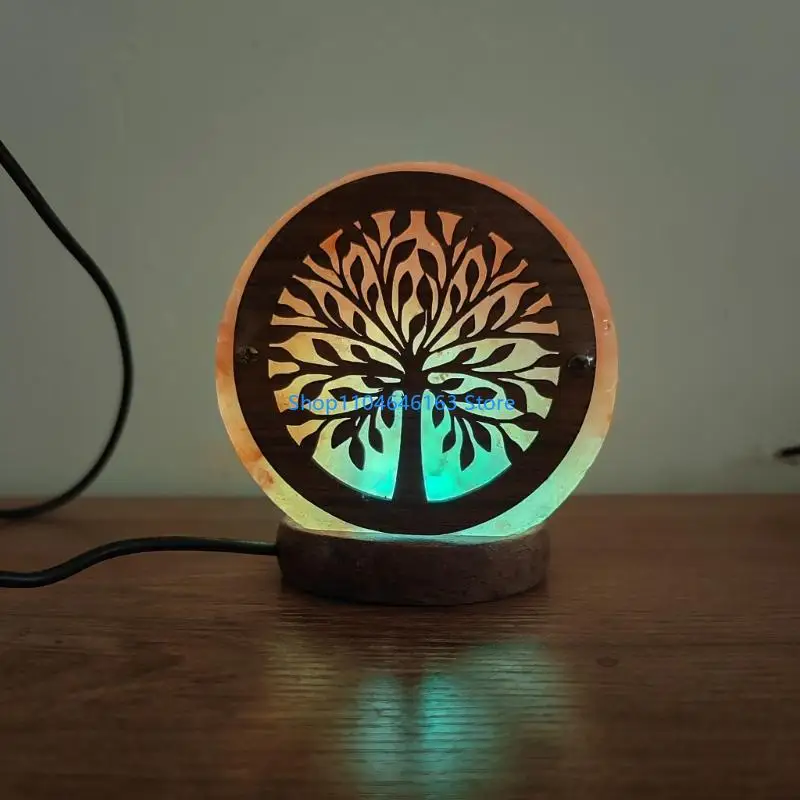 Crystal Salt Rock Lamp LED Lamp Table Light Home Bedroom Decoration