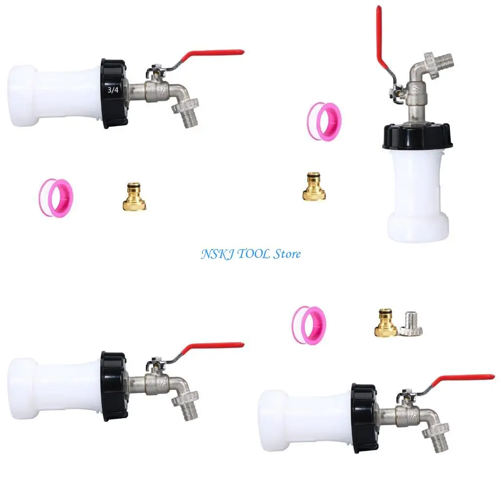 L8RC Multipurpose Outlet Tap S60x6 Coarse Thread 1000L Large Capacity Water Accessories with 3/4Inch Adapter