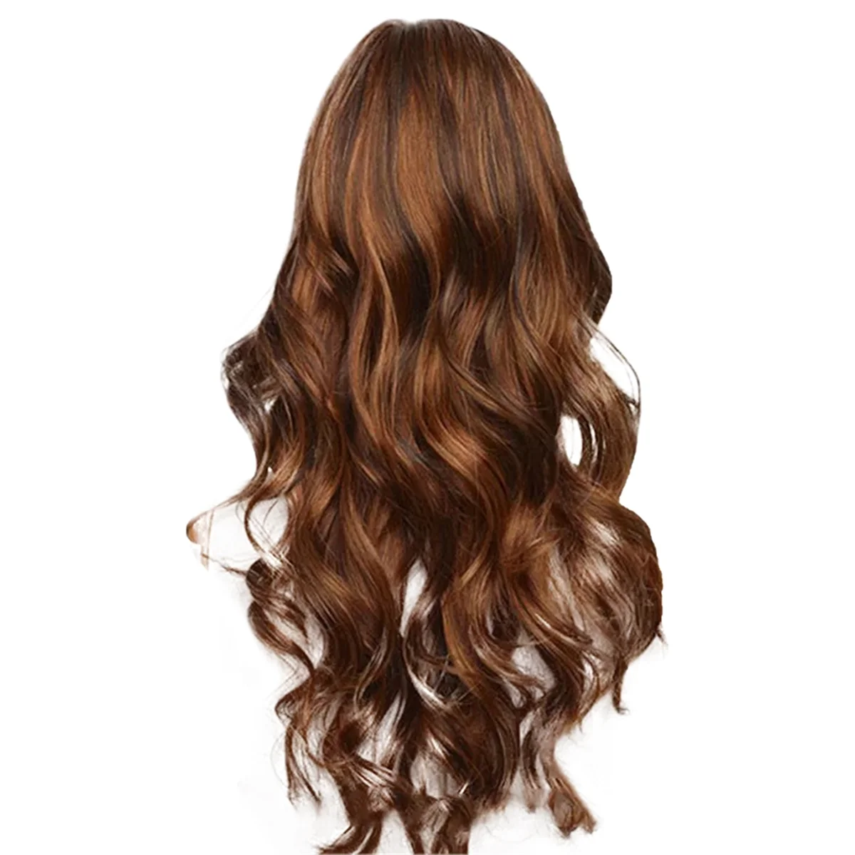 European and American Style Wig Center-Parted Long Curly Hair Intranet Wavy Hair for Women Chemical Fiber Wig